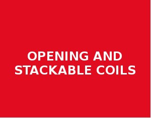 Opening and stackable coils